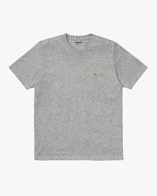 Latest Men's Jeans TrendsCarhartt WIP S/S Chase Tee - Grey Heather / Gold