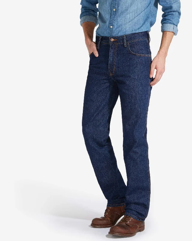 High-Waisted Bootcut Men's JeansWrangler Texas Authentic Straight Mens Jeans - Darkstone