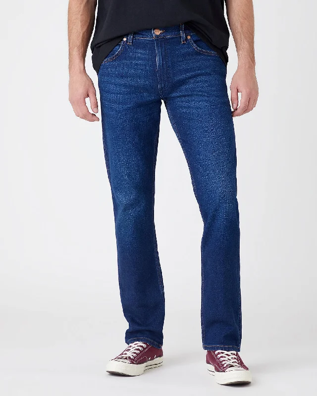 Men's Jeans with Fashionable RipsWrangler Greensboro Regular Fit Mens Jeans - The Bullseye