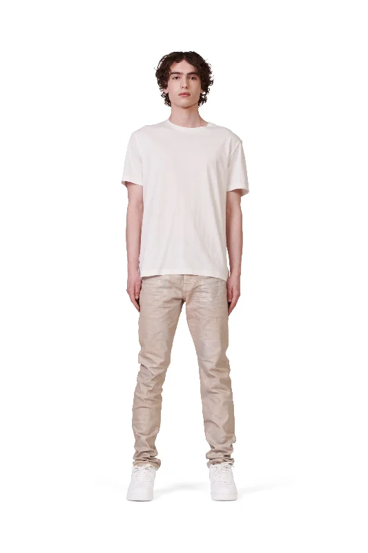 High-Waisted Men's JeansPurple Brand Sand Iridescent Pearl - Sand/Pearl