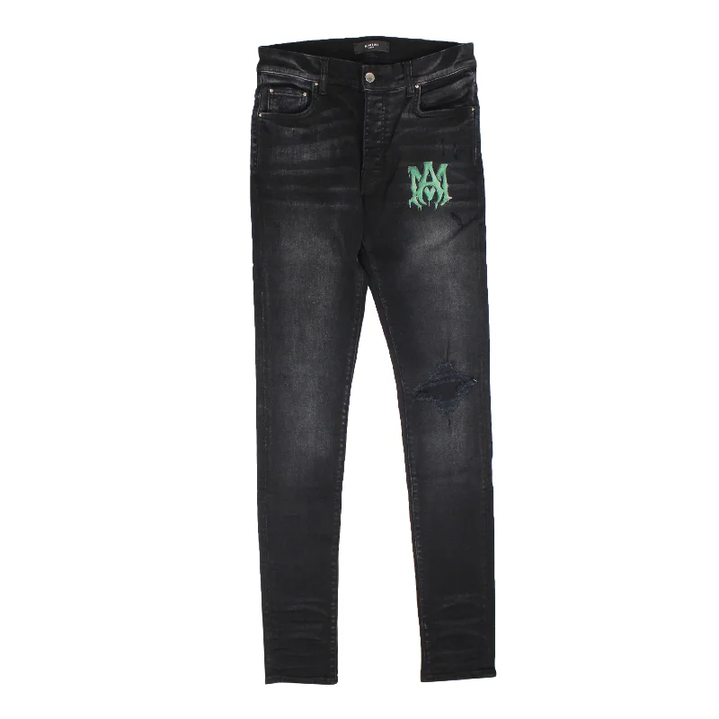 Rip and Tear Men's JeansAmiri Watercolor Logo Jean - Black