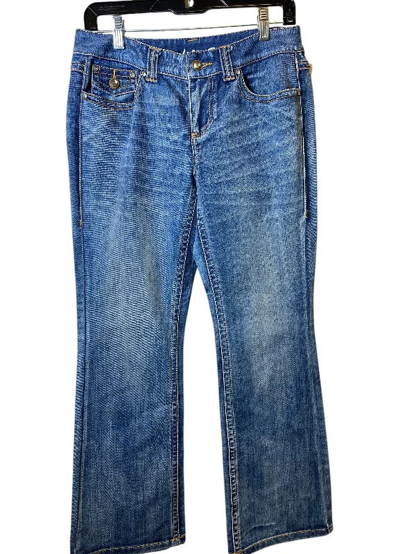 High-Quality Ripped Men's JeansJeans Wide Leg By Inc In Blue Denim, Size: 8p