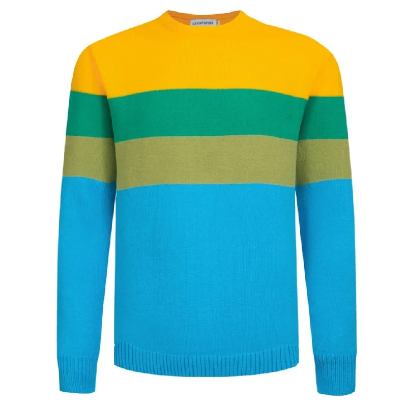 Men's Sweaters in Earthy TonesMen's Vibrant Color Block Sweater – Bold and Stylish Knit Pullover for a Modern Look