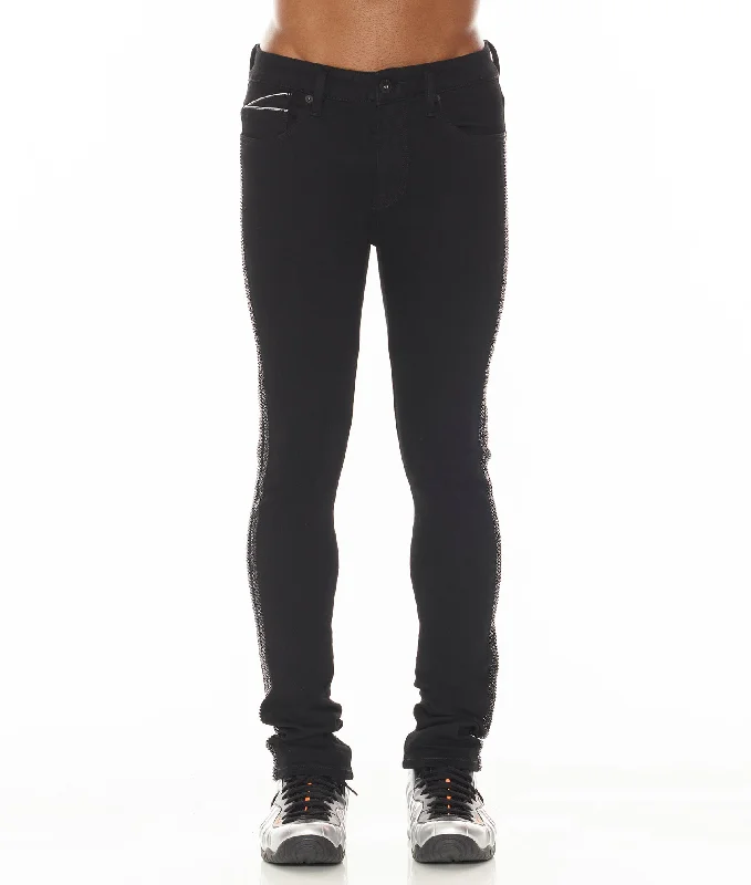 Men's Ripped JeansPUNK SUPER SKINNY IN CRYSTAL