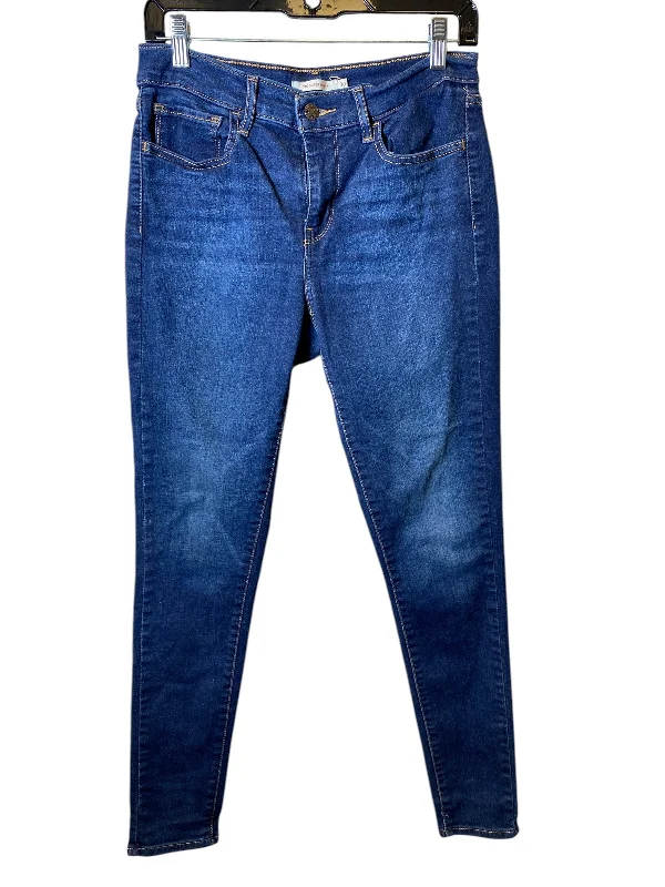 Men's Jeans with a Destroyed LookJeans Skinny By Levis In Blue Denim, Size: 30