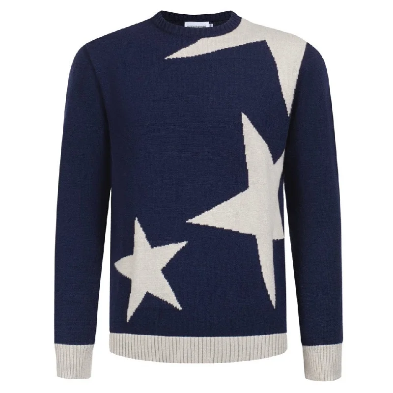 Men's Sweaters for Outdoor ActivitiesMen's Star Pattern Sweater – Bold and Stylish Knitwear for Every Season