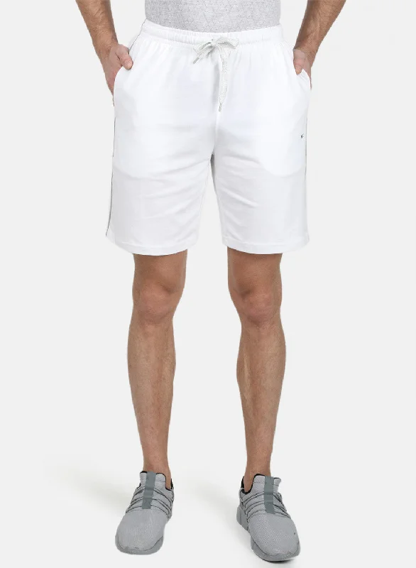 Men's Party Pants for a Fun Night OutMens White Plain Bermuda