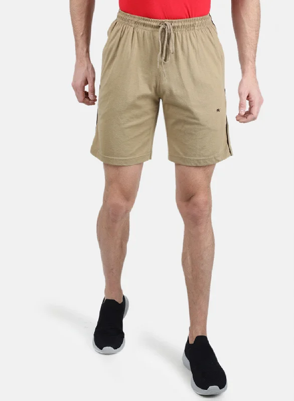 Men's Unique and Designer Bottom Wear for a Statement LookMens Light Brown Plain Bermuda