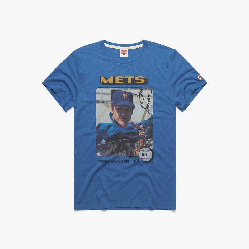 Men's Shirts with Rounded Hemlines1975 Topps Baseball Tom Seaver Mets