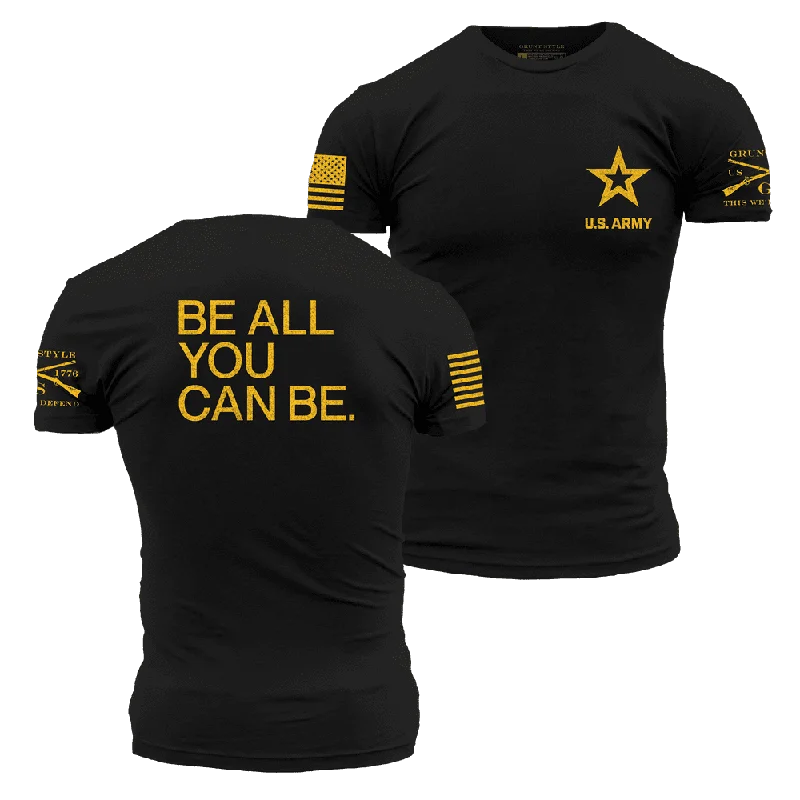 Men's Shirts with Tab CollarsArmy Be All You Can Be T-Shirt - Black