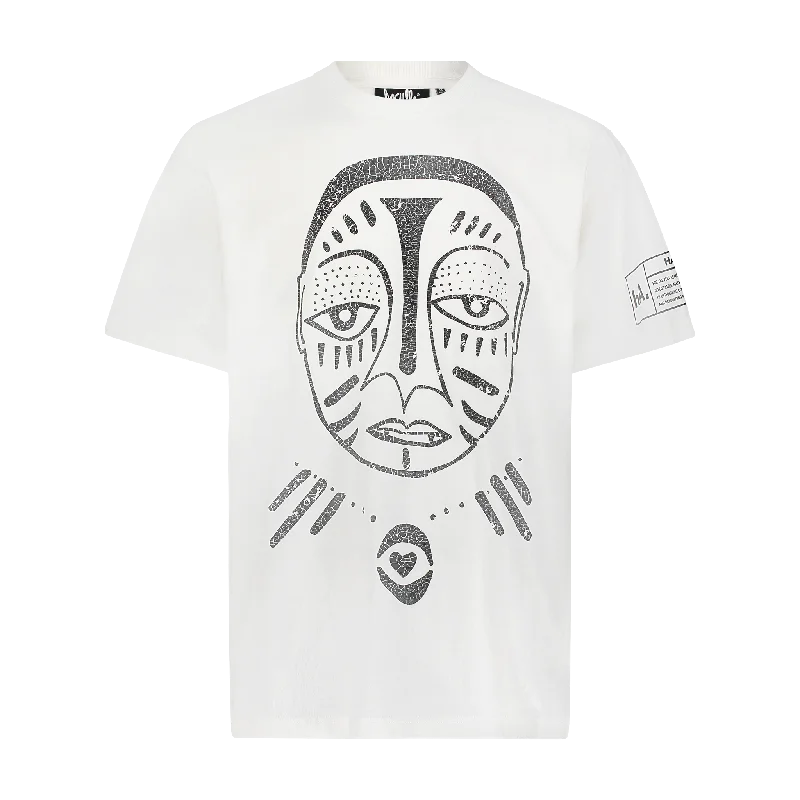 Men's Shirts with Adjustable CuffsBELIEVE FACE TEE WHITE