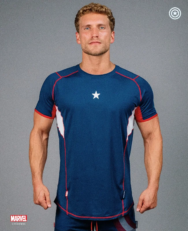 Men's Shirts with Full PlacketsCAPTAIN AMERICA Performance Short Sleeve