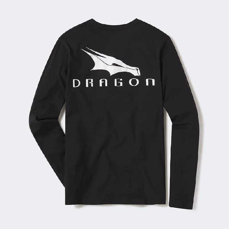 Men's Shirts with Cowl NecksMen's Dragon Long Sleeve T-Shirt