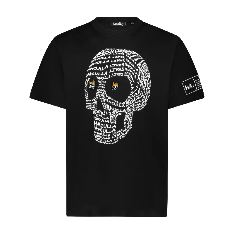 Men's Shirts with Scoop NecksHACULLA LIVES SKULL T-SHIRT