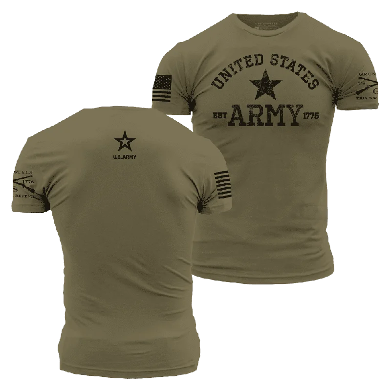 Striped Men's TopsArmy Est. 1775 T-Shirt - Military Green