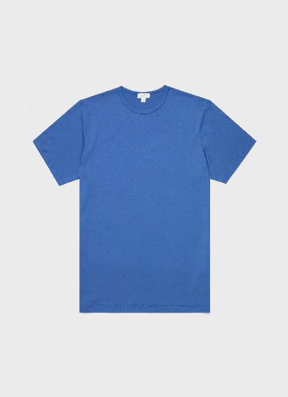 Elegant Men's Dress ShirtsMen's Classic T-shirt in French Blue