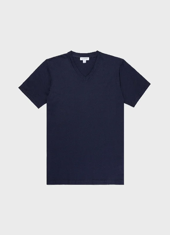 Men's Flowy Shirts for a Relaxed LookMen's Riviera V-neck T-shirt in Navy