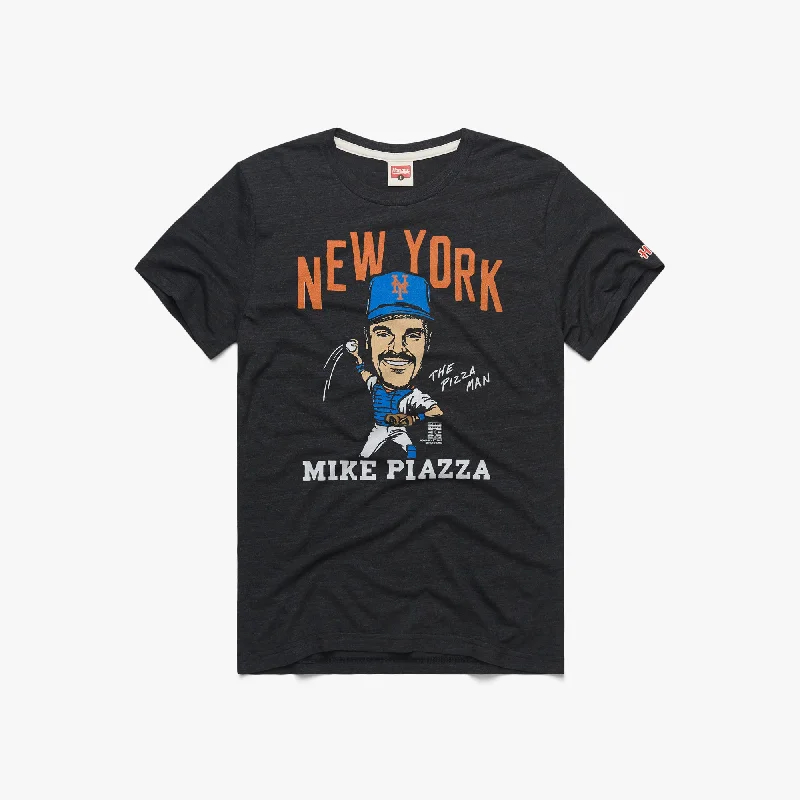 Men's Shirts with Hook-and-Loop ClosuresMets Mike Piazza The Pizza Man