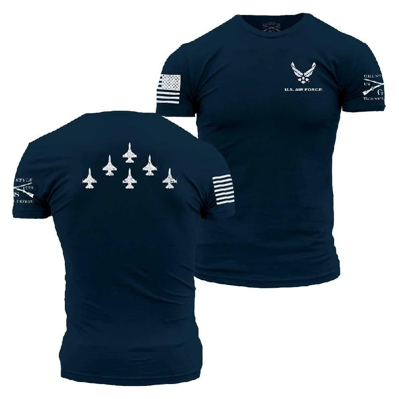 Men's Shirts with Elastic WaistbandsUSAF - Formation T-Shirt - Navy