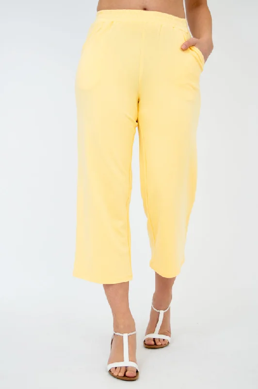 Men's Pants with Flap PocketsSky Pants, Yellow, Cotton