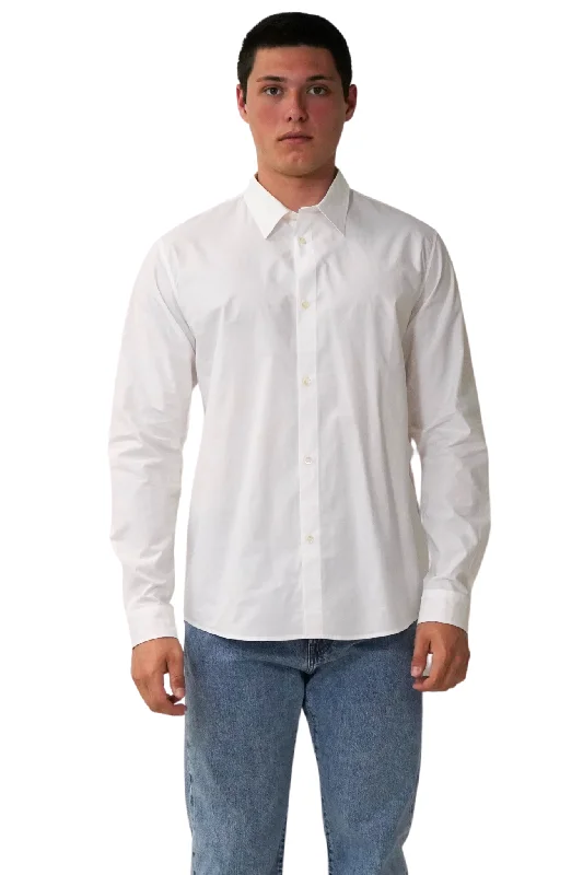 Men's Dressy Button-Down Shirts for Formal OccasionsCasual Shirt in White