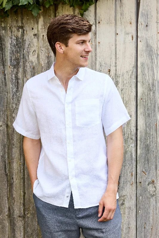 Men's Big and Tall Shirts for Added ComfortIrie Linen Shirt - White