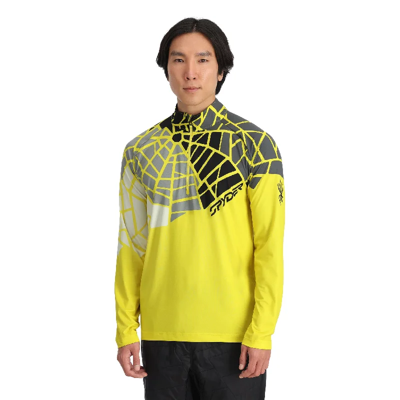 Men's Hoodies with EmbroideryMens Legacy Half Zip - Acid Yellow