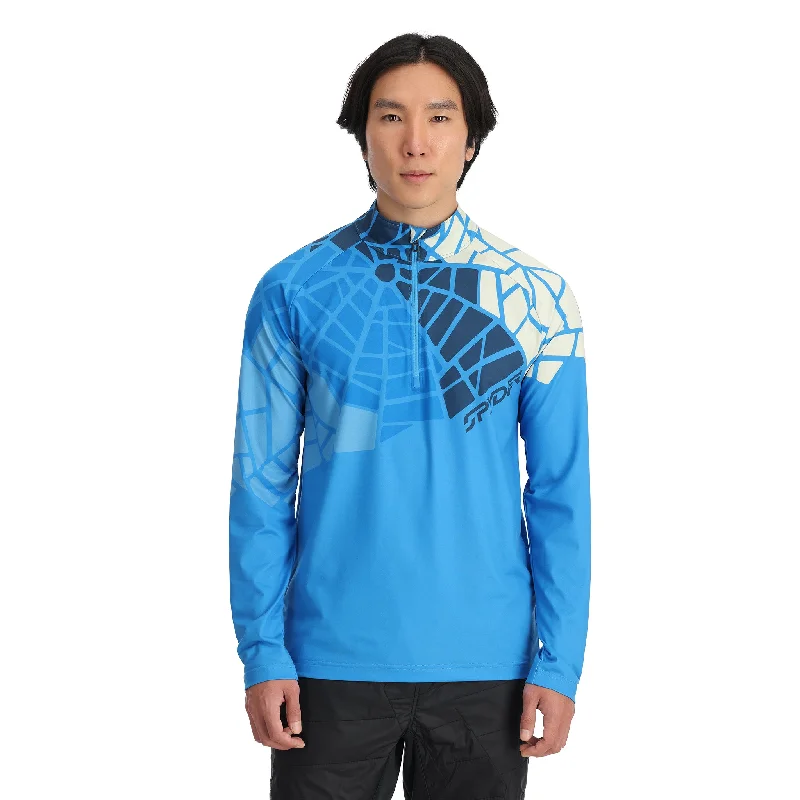 High-Quality Men's French Terry HoodiesMens Legacy Half Zip - Aether Blue