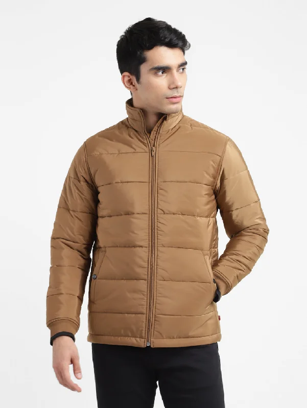 Men's Coats for BikingMen's Solid High Neck Jackets