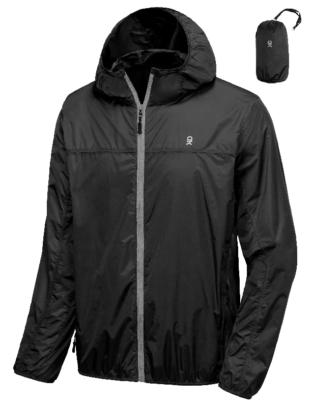 Modern Men's Field JacketsMen's Lightweight Packable Windproof Sun Protection Running Jacket