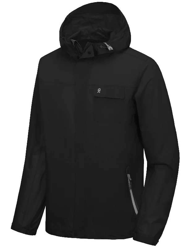 Men's Coats for Short MenMen's Lightweight Waterproof Rain Jacket Coat,  Windbreaker with Hood