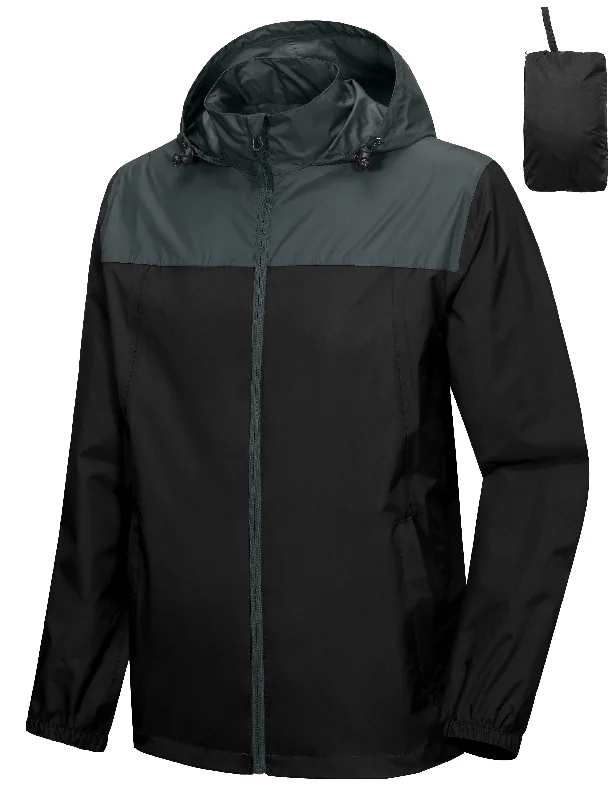 Warm Men's Down JacketsMen's Packable Waterproof Ultralight Rain Jacket Hiking Travel