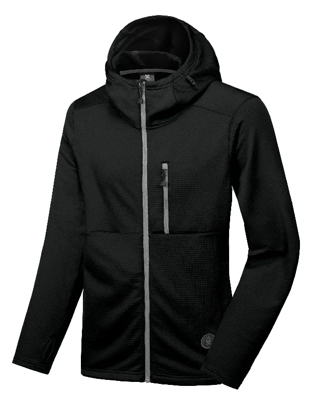 Men's Coats with Down InsulationMen's Winter Lightweight Warm Fleece Running Breathable Hooded Thermal Jacket