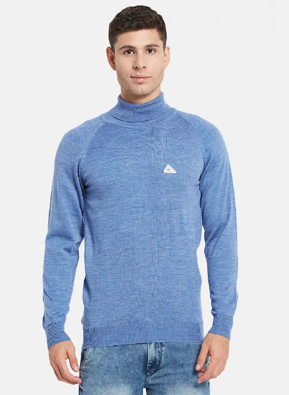 Men's Hoodies with Secret CompartmentsMen Blue Solid Pullover