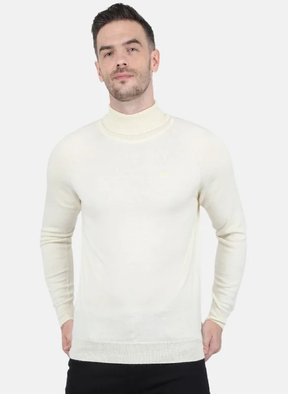 Men's Hoodies for Short MenMen Off White Solid Pullover