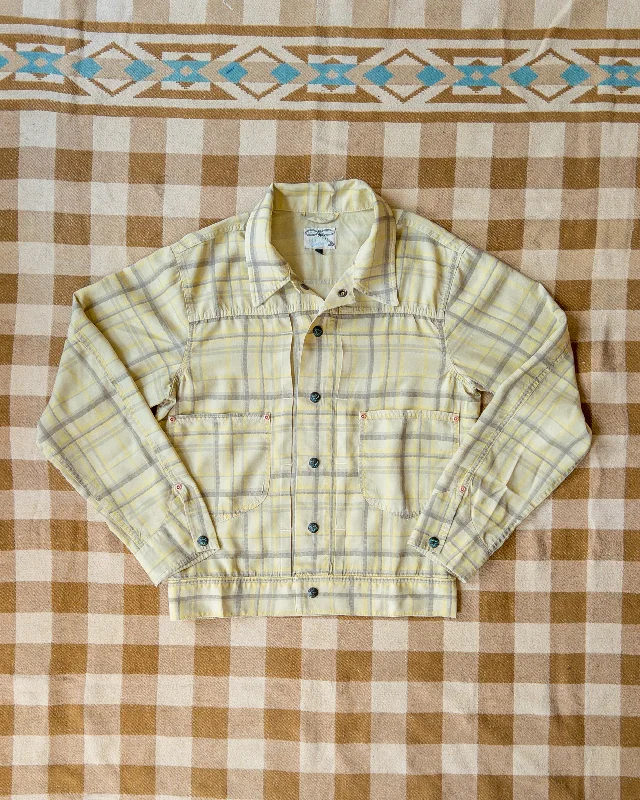 Men's Coats for Winter CampingPrinted Corral Plaid Tencel Ranch Jacket - Sunflower