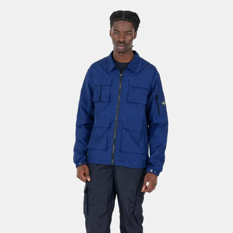 Warm Men's Down JacketsPullman Overshirt Slate Blue