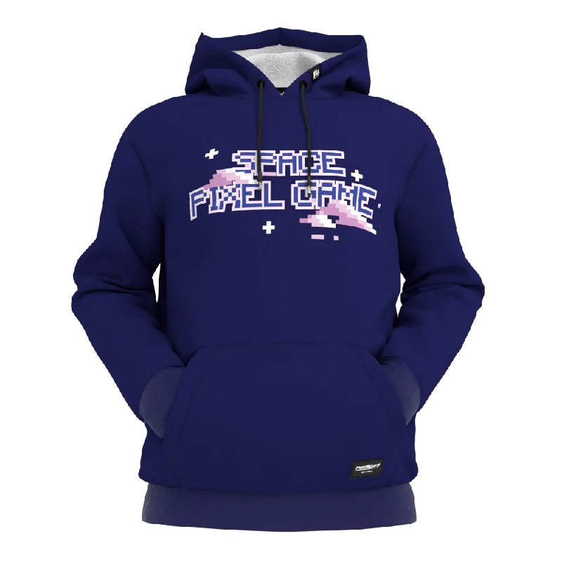 High-Quality Men's French Terry HoodiesSpace Pixel Game Hoodie