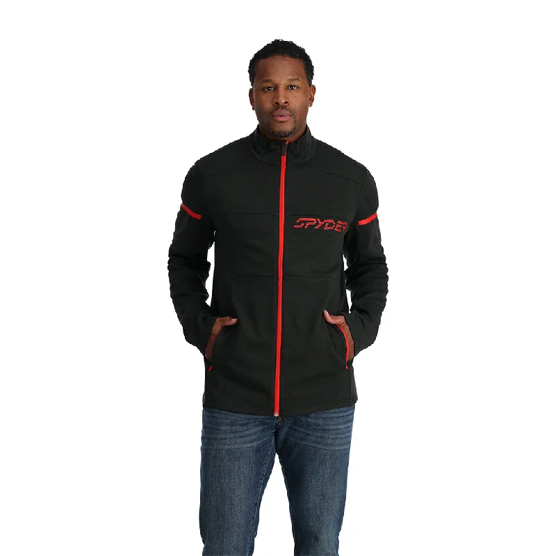 Men's Hoodies with High-Low HemlinesMens Speed Fleece Full Zip - Black