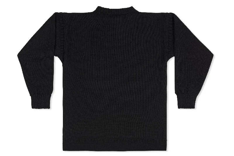 Men's Hoodies for Casual WearTraditional Guernsey Jumper In Black