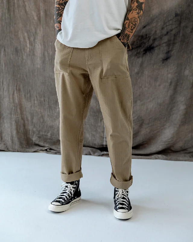 Men's Pants with Patchwork Patterns304 Service Fatigue Pants - Sand