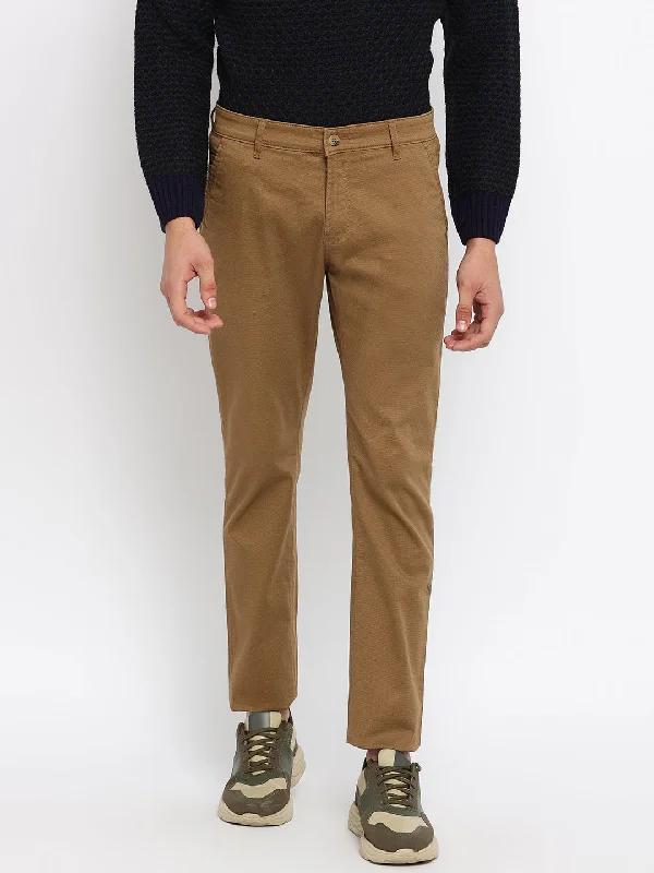 Men's Pants with Stretchable Fabric for FlexibilityMen's Casual Flat front Khaki  Trousers