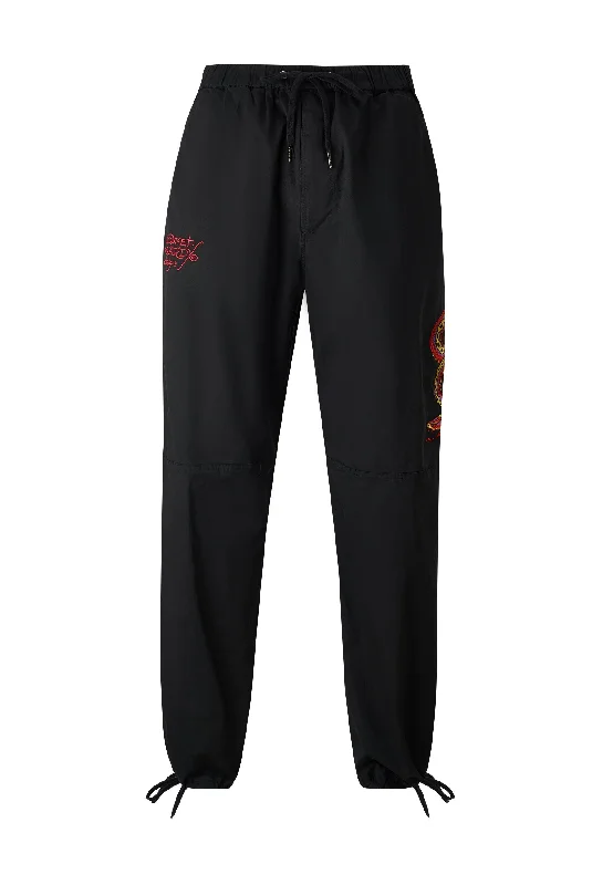 Warm Men's Fleece-Lined PantsMens Snake-Viper Woven Tech Trouser - Black