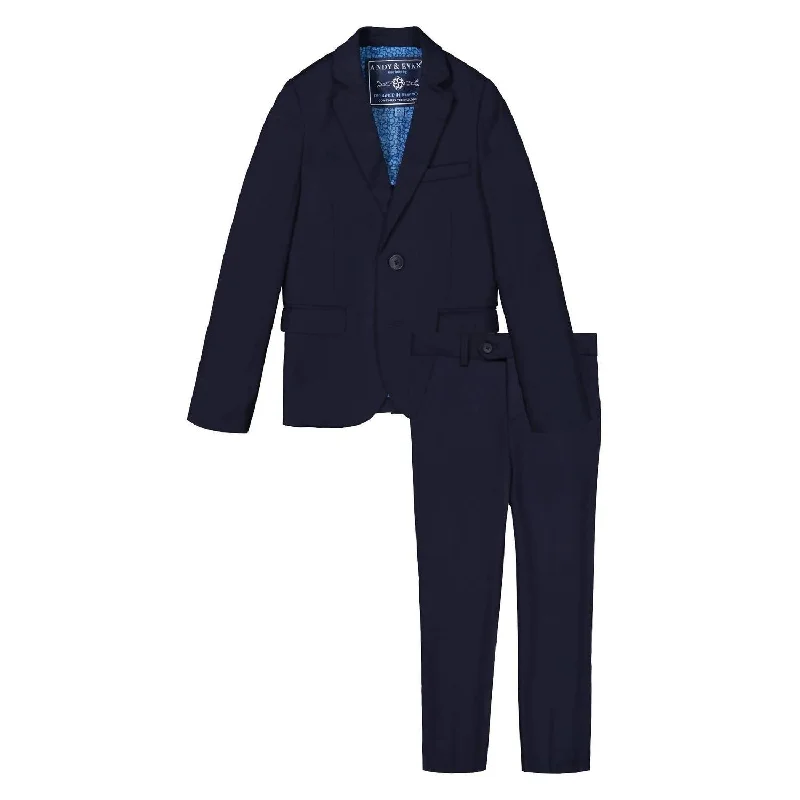 Men's Coats for RunningBoys Stretch Suit In Navy