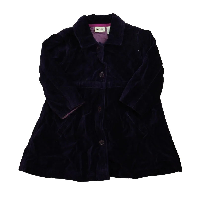 Men's Coats for HikingDKNY Girls Purple Velour Winter Coat