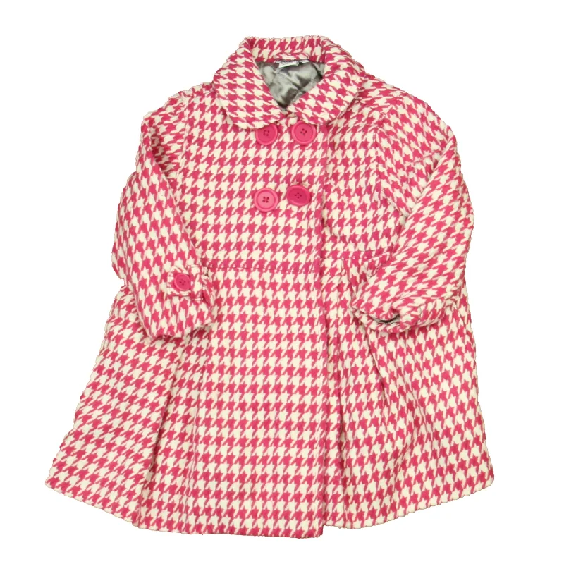 Winter-Ready Men's CoatsHartstrings Girls Pink Houndstooth Jacket