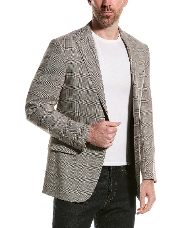 Men's Coats with Breathable FabricISAIA Wool Blazer