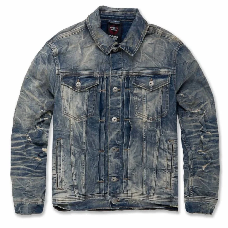 Men's Coats with Relaxed FitsMen's Bayside Denim Trucker Jacket In Death Valley