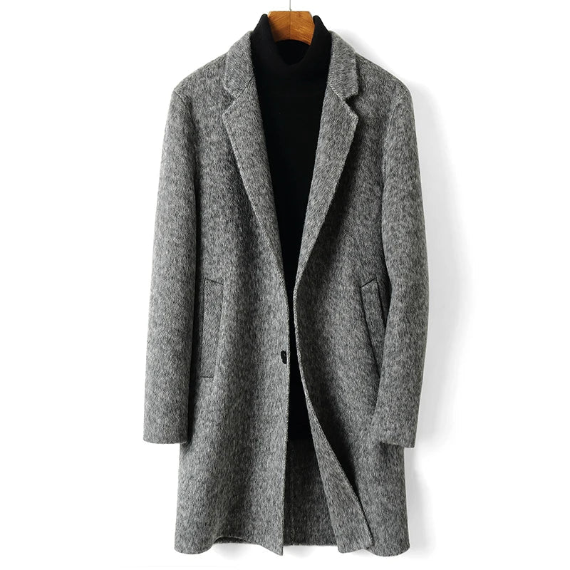 Men's Coats for Every BudgetMen's Double-sided Cashmere Wool Turn-down Collar Trench Coat