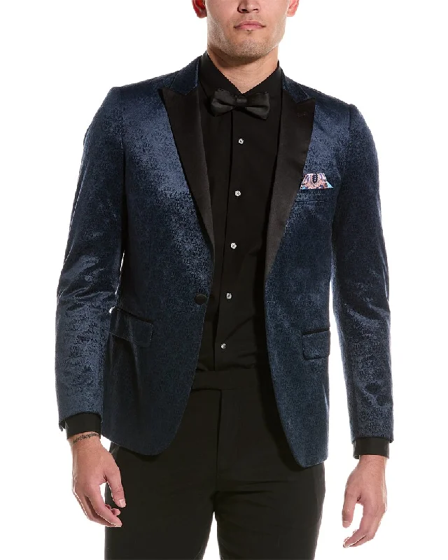 Men's Coats for LayeringPaisley & Gray Grosvenor Slim Fit Jacquard Velvet Tux Jacket